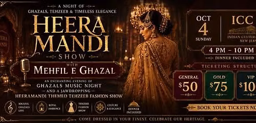 Heera Mandi Mehfile Ghazal and Tehzeeb Heeramandi Show in New Jersey