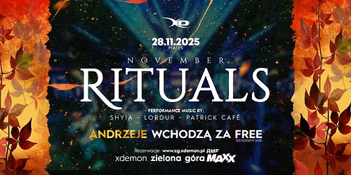 NOVEMBER RITUALS | ANDRZEJE WST\u0118P ZA FREE DO P\u00d3\u0141NOCY | X-DEMON ZIELONA G\u00d3RA 