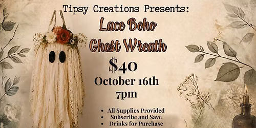 Lace Boho Ghost Wreath \ud83d\udc7b