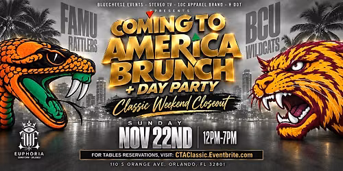 COMING TO AMERICA BRUNCH: "CLASSIC CLOSEOUT" EDITION
