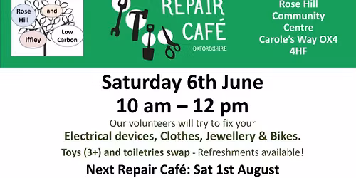 Rose Hill Repair Cafe