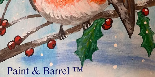 Sip, Paint & Sparkle \u2728 Bobble Hat Robin - The Lutley Oak , Halesowen. 