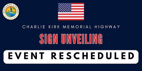 Charlie Kirk Memorial Highway Sign Unveiling