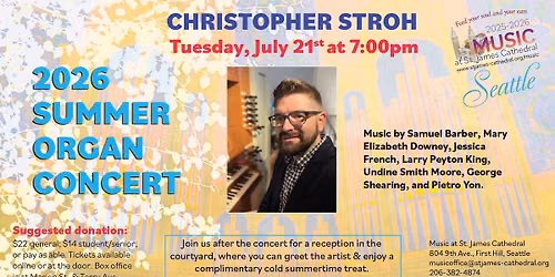 2026 Summer Organ Concert \u2013 Christopher Stroh