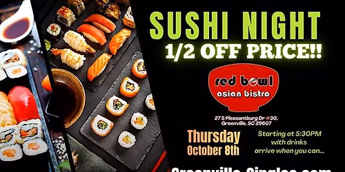 1\/2 OFF Sushi Night!