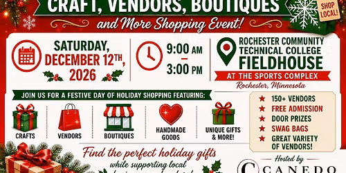 Rochester's Holiday Craft, Vendors, Boutiques and More Shopping Event