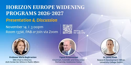 Horizon Europe Widening Programs 2026 - 2027 Presentation and Discussion