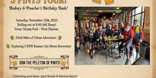 The Legendary 5 Pints Tour - 2025