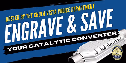 Engrave & Save Your Catalytic Converter for Free on June 27, Hosted by CVPD