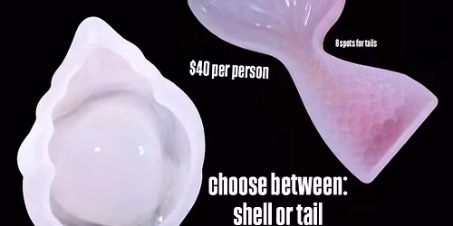 resin workshop by BJ \ud83d\udc1a\ud83e\udddc\u200d\u2640\ufe0f mermaid tails & shells April 16 @ Essential Kitchen - 5PM-6:30PM