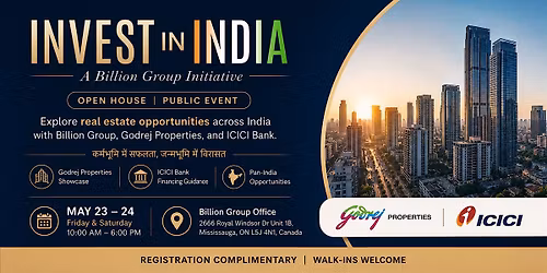 Invest in India Roadshow: Real Estate, Mortgage & Market Access from Canada