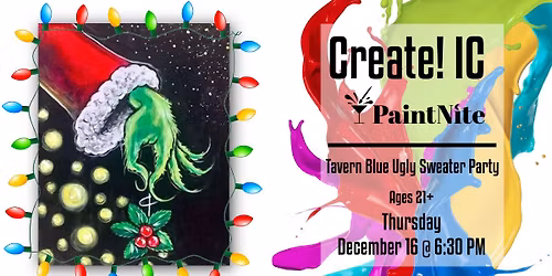 Paint Nite at Tavern Blue: Festive Mistletoe Foe & Ugly Sweater Party