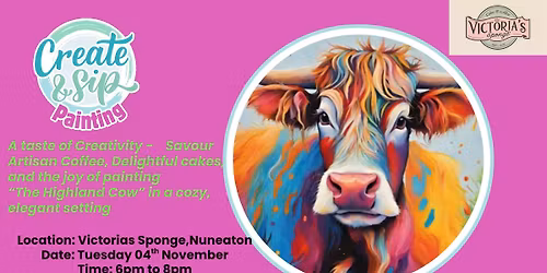 Create and Paint at Victoria's Sponge - The Highland Cow