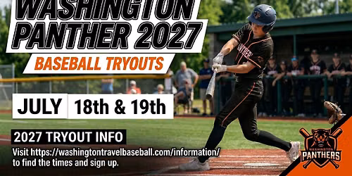 2027 Washington Youth Travel Baseball Tryouts