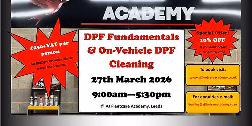 DPF Fundamentals & On-Vehicle DPF Cleaning Training