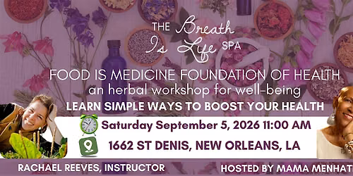 Food is Medicine. Foundation of Health - a workshop