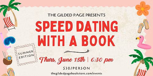SOLD OUT Speed Dating with a Book: Summer Edition at The Gilded Page