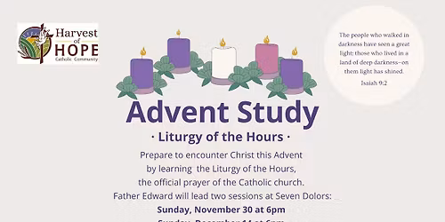 Advent Study - Liturgy of the Hours