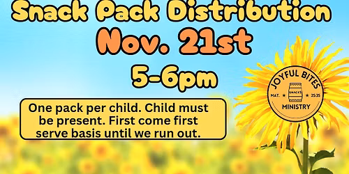 Joyful Bites Snack Pack Distribution 