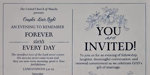 Couples' Date Night: An Evening to Remember. "Forever Starts Every Day"