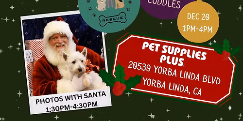 Photos with Santa Paws and Adoption Event