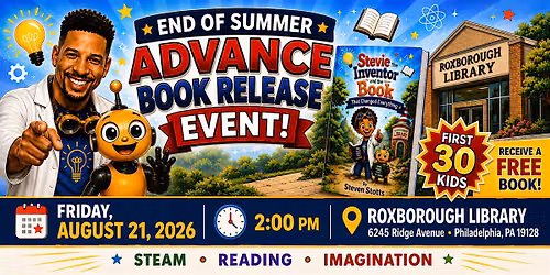 Stevie The Inventor's Book Signing Event At Roxborough Library