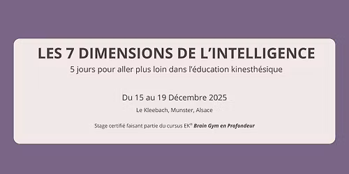 Les 7 dimensions de l'intelligence