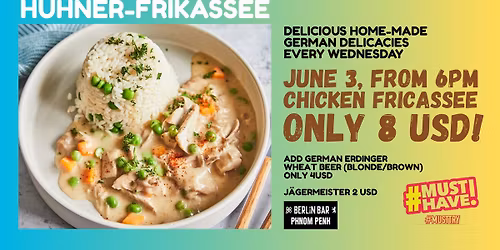 German Food Night: Chicken Fricassee, Film & DJ