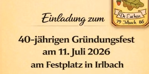 40-j\u00e4hriges Gr\u00fcndungsfest \u201eDe Euchan\u201c