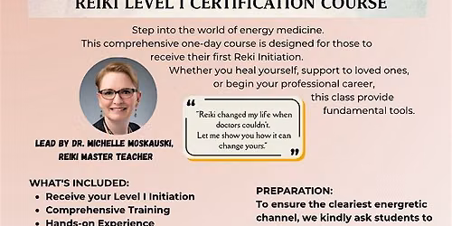 Reiki Level I Certification Course