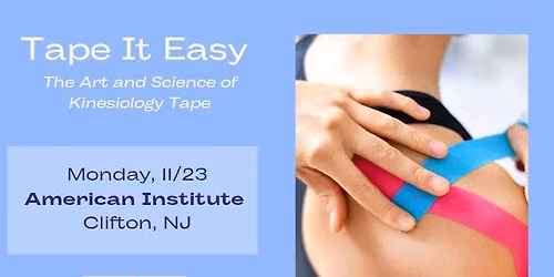 Kinesiology Tape CE for Massage Therapists in Clifton, NJ - 8 NCBTMB Hours