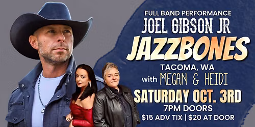 Joel Gibson Jr with Megan and Heidi