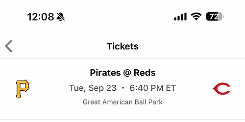 Pittsburgh Pirates at Cincinnati Reds at Great American Ball Park