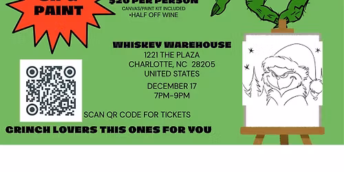 Christmas Grinch Sip&Paint