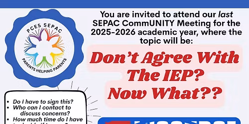 SEPAC's CommUNITY Meeting - May 20th, 2026