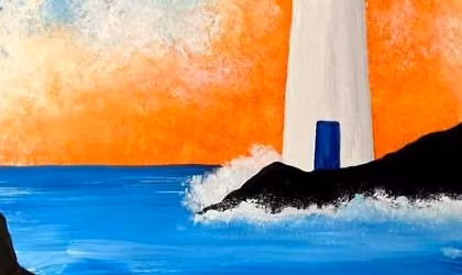 Summer Light: Watercolor Lighthouse