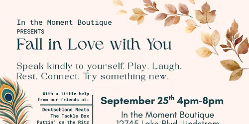 Fall in Love with You - An evening created just for YOU.