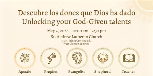 Workshop: "Unlocking your God-Given talents" \/ Taller: "Descubre los dones que Dios te ha dado"