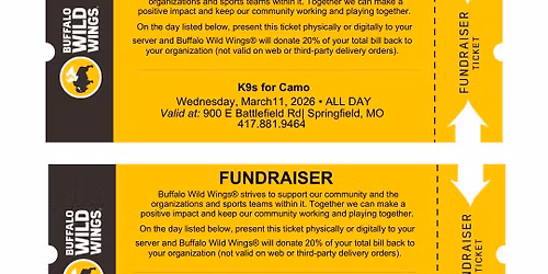 Buffalo Wild Wings Gives Back \u2013 Supporting K9s for Camo