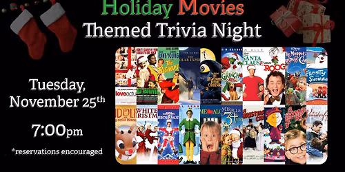 "Holiday Movies" Themed Trivia Night