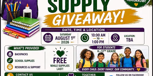 1st Annual School Supply Giveaway \u2013 Village Roots Family Support