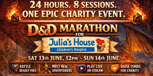24-hour Dungeons & Dragons Marathon in support of Julia's House