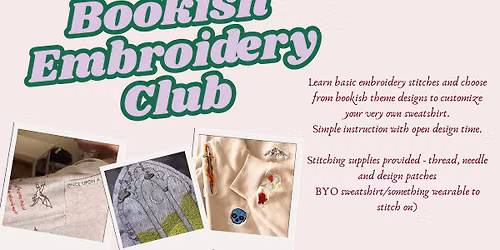 Bookish Embroidery Club - July