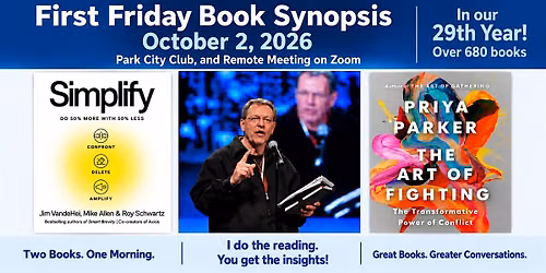First Friday Book Synopsis, October 2, 2026