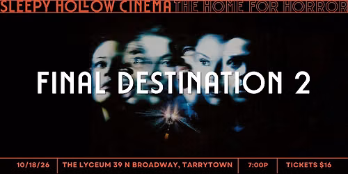 Home for Horror: Final Destination 2 (2003) \u00b7 R