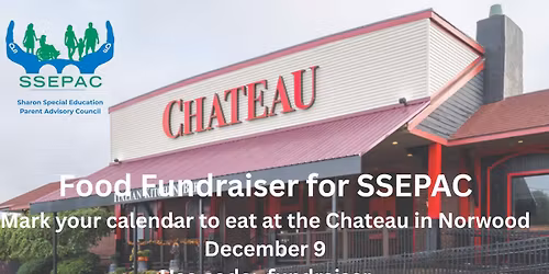 Food Fundraiser at The Chateau in Norwood