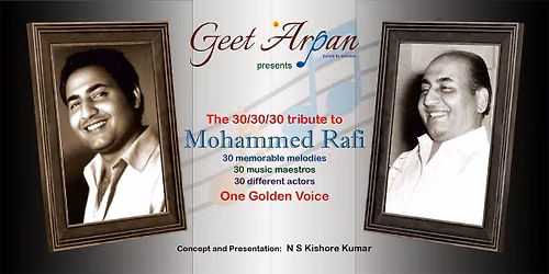30\/30\/30 MUSICAL TRIBUTE to MOHAMMED RAFI