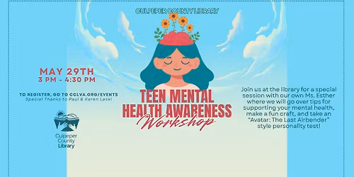 Teen Mental Health Awareness Workshop at the Library