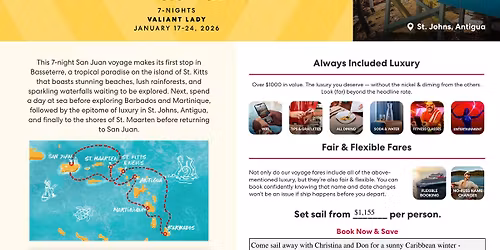 Virgin Voyages - St. Kitts, Barbados, Martinique & More