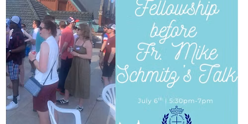 Pizza and Fellowship before Fr. Mike Schmitz\u2019s Talk